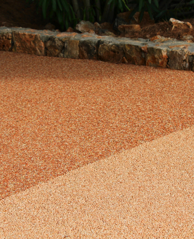 ForteCast surface with two colours meeting in a clean diagonal line